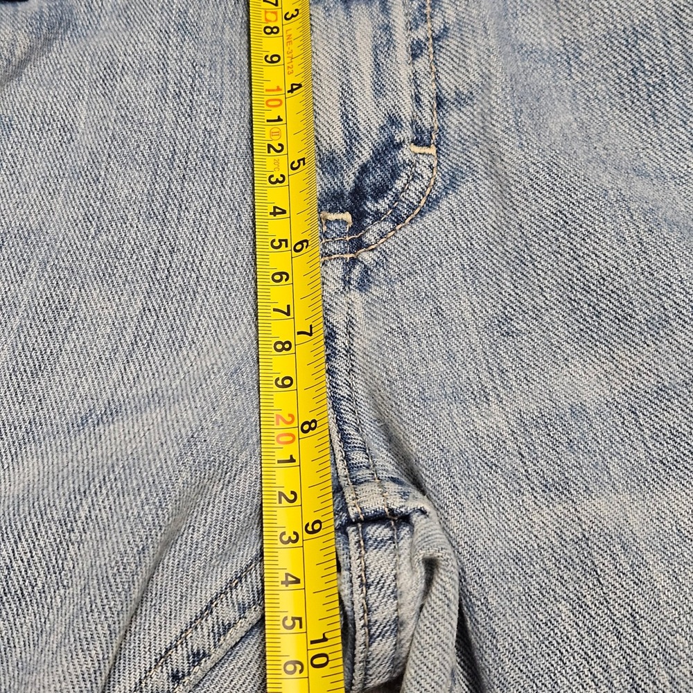 VTG American Eagle Women Jeans 12 Short Light Wash Bell Flare Hipster Fit FLAW - Picture 13 of 15